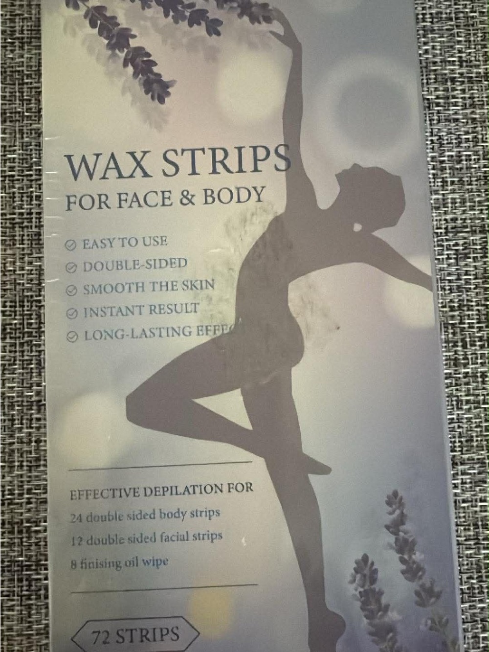 Wax Strips for Face & Body – Lavender (Pack of 72)